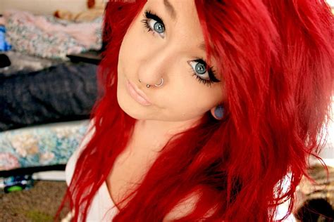 720p Free Download Cute Redhead Scene Girl Nose Cute Emo Redhead Girl Piercing Scene