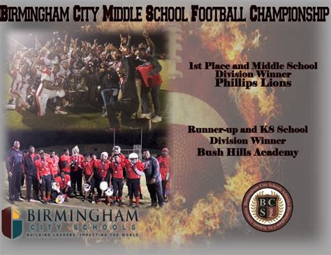 Bcs Middle School Fall Champions Birmingham City Schools Athletics
