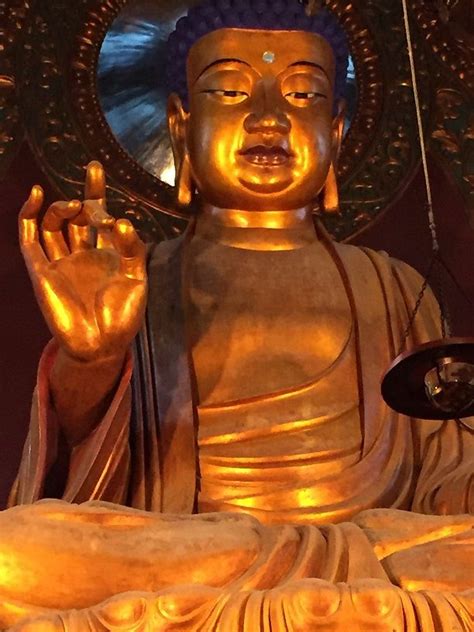 The fingers are intertwined except the index fingers. Buddha hand Lingyin Temple - This hand position called a ...