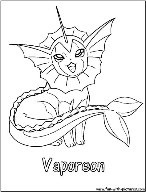 Coloring Pages Pokemon Vaporeon Pokemon Drawing Easy