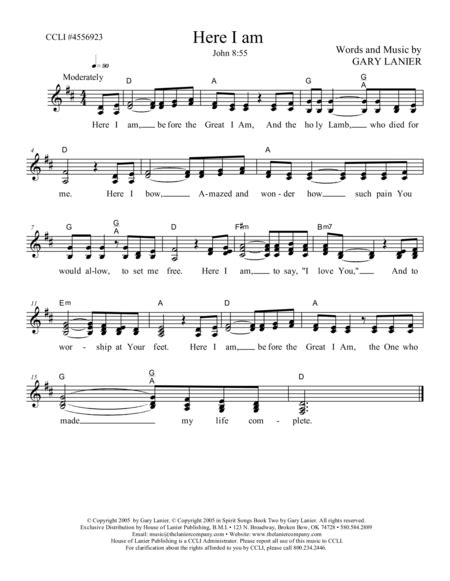 Here i am is a song featured in barbie the princess & the popstar. Download HERE I AM (Lead Sheet With Mel, Lyrics And Chords ...
