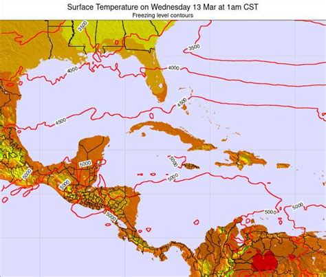 The Bahamas Surface Temperature On Sunday 12 Sep At 2pm Cdt