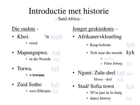 Ppt Introductie Met Historie Suid Africa Powerpoint Presentation Id 6217237