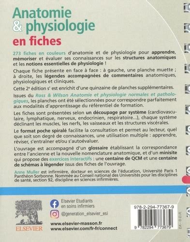 Anatomie Et Physiologie En Fiches Pour Les Anne Muller Livres