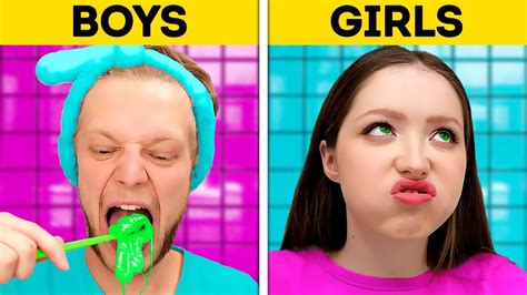 Girls Vs Boys Challenge Funny Moments And Awkward Situations