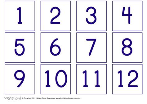 They also provide a great option for use in teaching addition and subtraction through flashcards. Printable+Numbers+1+20 | Printable flash cards, Printable ...