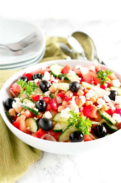Wow looks really good, it looks almost like a recipe i posted for a twist greek salad. Best Greek Salad - Easy Mediterranean Salad | Delicious ...