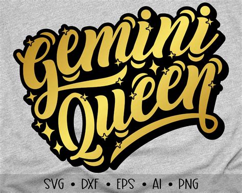 Gemini Queen Svg Gemini Svg Birthday Svg Zodiac Sign Svg Etsy