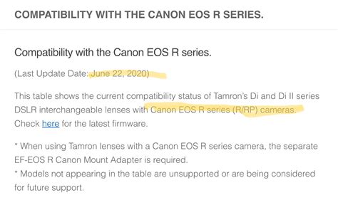 Eos R6 Mark Ii Tamron Lens Compatibility Canon Community