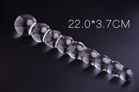 2237cm Crystal Glass Dildos Anal Beads Butt Plug With 9 Beads Anal Toys For Women Men Female