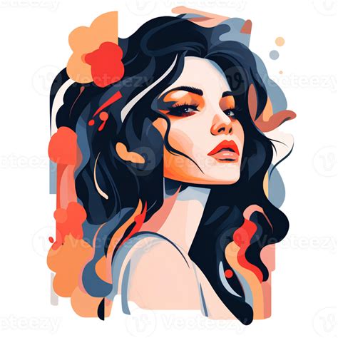 Abstract Woman Colorful Ai Generative 29226623 Png