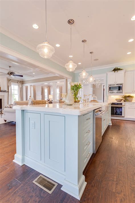 Brilliant white painter shaker cabinetry with island www. New 2015 Coastal Virginia Magazine Idea House - Home Bunch Interior Design Ideas