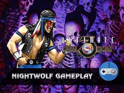 Ultimate Mortal Kombat 3 SNES Nightwolf Gameplay 720p60 YouTube