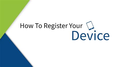 how to register your device youtube