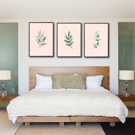 Set Of 3 Botanical Prints Bedroom Prints Bedroom Decor Etsy