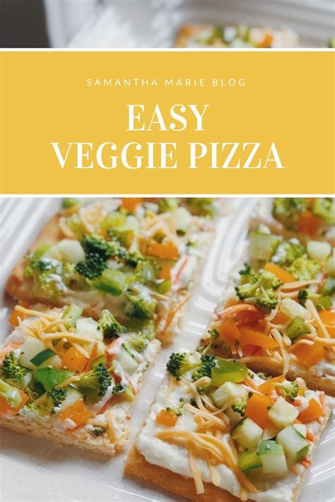 See more ideas about recipes, cooking recipes, food. Easy Veggie Pizza | Veggie pizza, Easy appetizer recipes ...