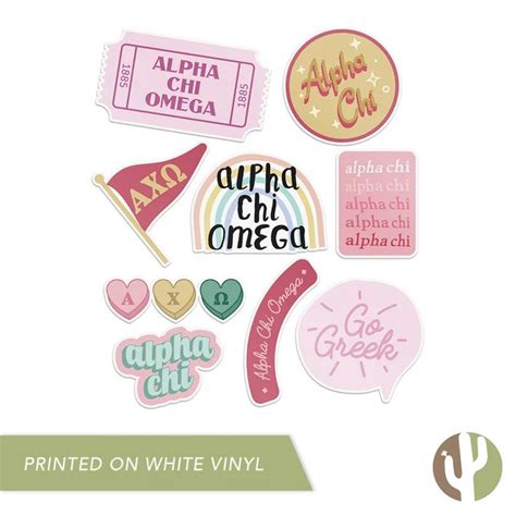 Alpha Chi Omega Sticker Decal Laptop Water Bottle Car Cute Etsy
