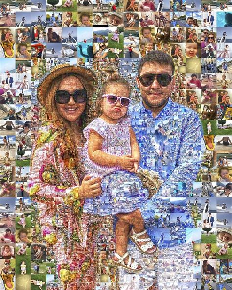 Custom collage gift Personalized gift photo mosaic portrait | Etsy