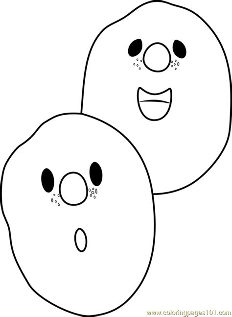 No page number in the book. The French Peas Coloring Page - Free VeggieTales Coloring ...