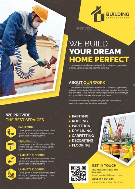 Construction Company Flyer Templates