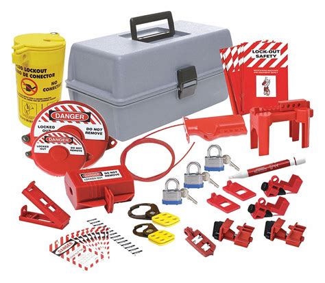 CONDOR Portable Lockout Kit, Filled, General Lockout, Box 