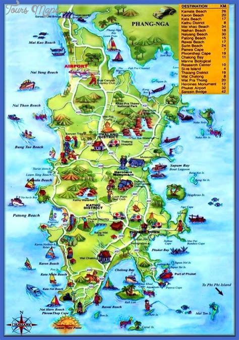 Map Of Thailand Tourist Destinations Islands With Names