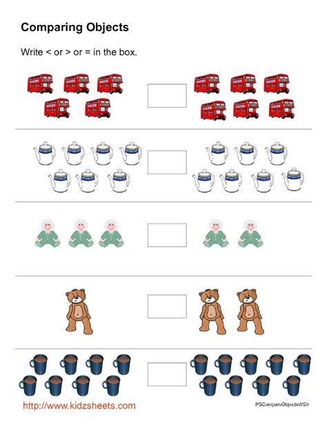 Comparing Objects Kindergarten Kindergarten