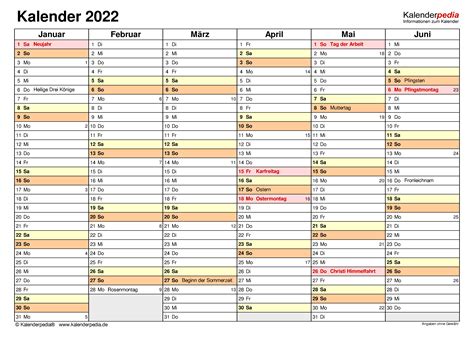 Download Template Kalender 2022 Word
