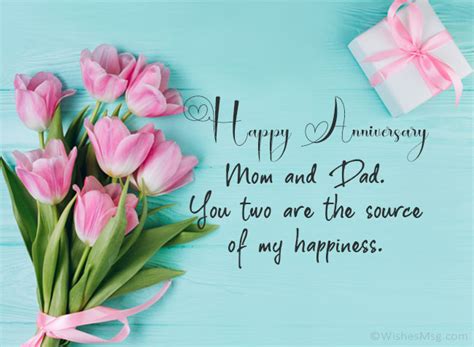 Happy Anniversary Wishes For Parents WishesMsg