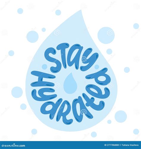 Hydrate Yourself Poster With Hand Lettering And Eight Glasses Of Water