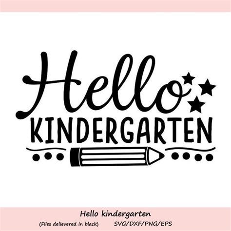 Hello Kindergarten Svg School Svg Back To School Svg First Etsy