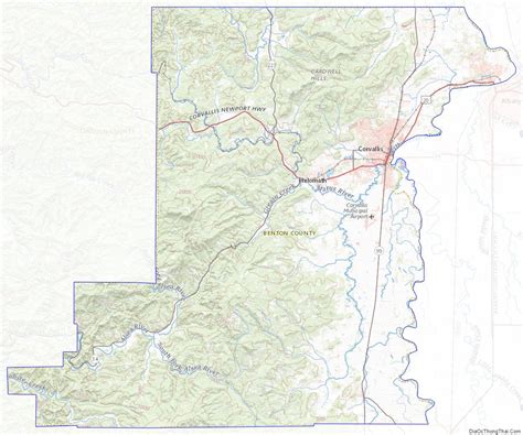 Map Of Benton County Oregon Địa Ốc Thông Thái