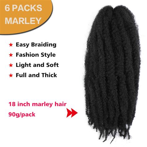 Buy Ayana 6packs Marley Hair For Twists 18 Inch Long Afro Marley Braid