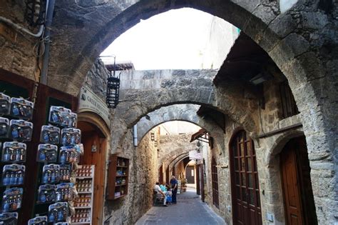 An Alley In The Medieval Town Rhodes Greece