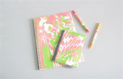 Back To School Marbled Notebooks Craft Box Girls