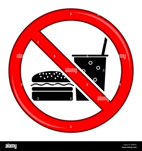 No Food Allowed Symbol Prohibition Sign Stock Photo Alamy