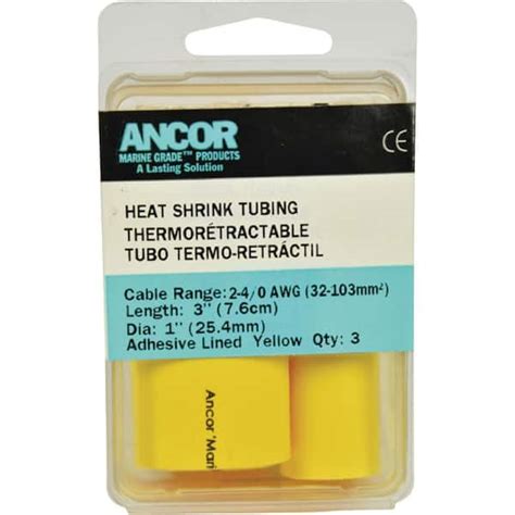 Ancor 34 In X 48 In Adhesive Lined Heat Shrink Tubing Yellow