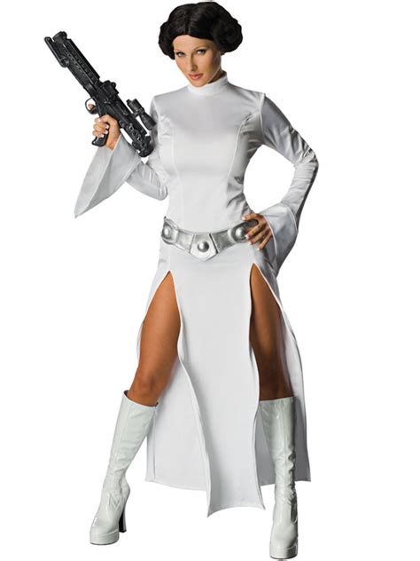 Adult Princess Leia Star Wars Fancy Dress Costume Ladies Womens Female