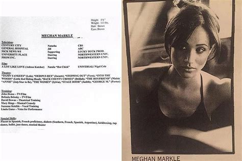 Meghan Markles Old Cv Has Resurfaced Revealing Her Height Weight