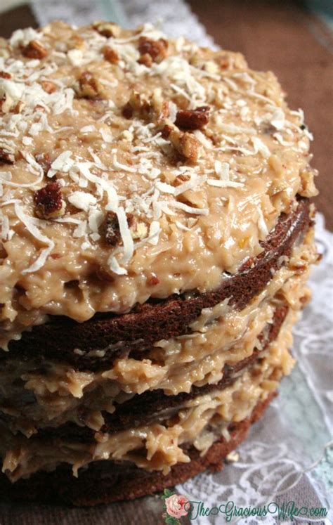 Mix for about 2 minutes on medium speed or until blended well. German Sweet Chocolate Cake - The Gracious Wife | German ...