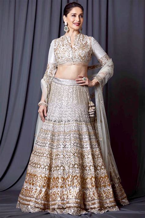 Madhuri Dixit Nenes Silver And Gold Lehenga Is For Anyone Who Loves