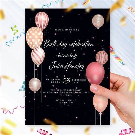 Pin On Free Printable Birthday Invitation