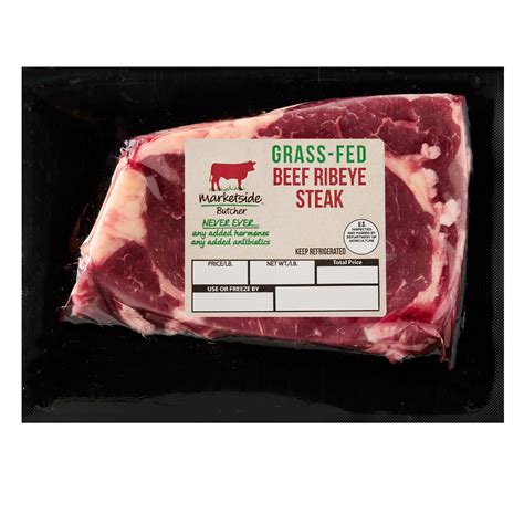 Marketside Butcher Grass Fed Beef Ribeye Steak 0625 15 Lb Fresh