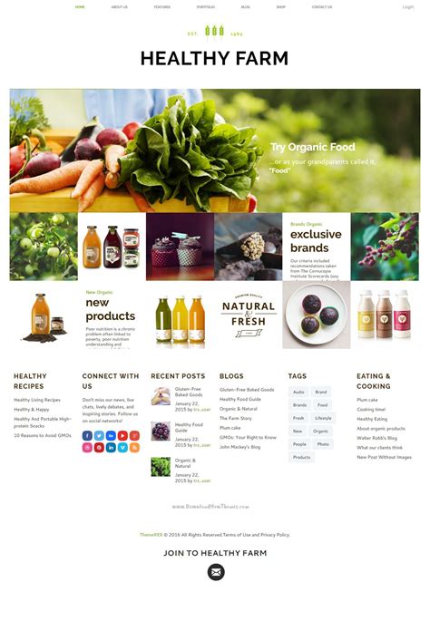 Healthy Farm | Food & Agriculture Site Template > This ...