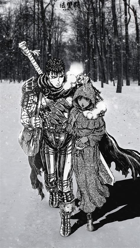 Guts X Casca Manga Arte Berserk Black Swords Man Berserk Armor