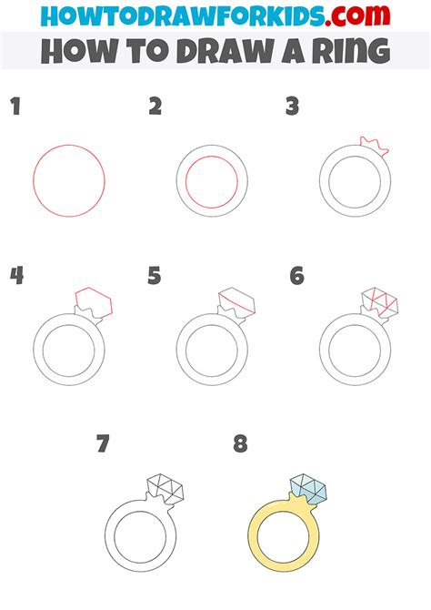 How To Draw A Ring Easy Drawing Tutorial For Kids
