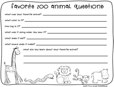 Classroom Freebies Too: Zoo Animals Writing