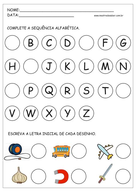 Complete Com As Letras Vizinhas Educa