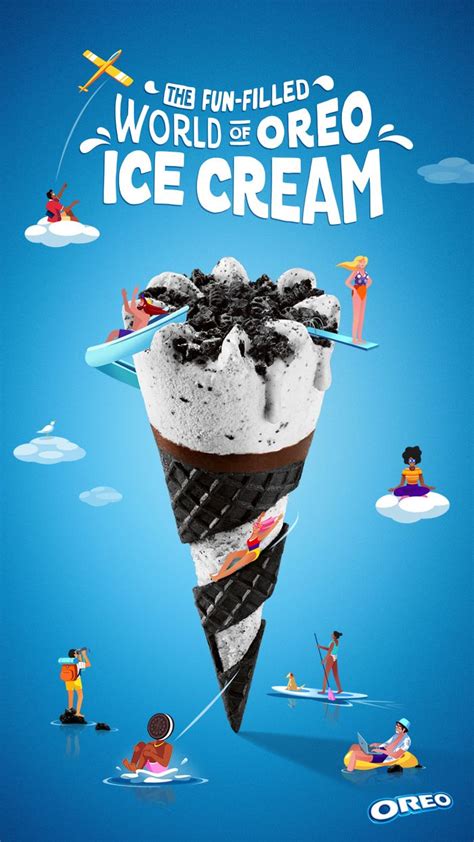 oreo ice cream advert ice cream design ice cream poster creative poster design