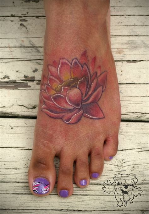 Lotus Foot Tattoos